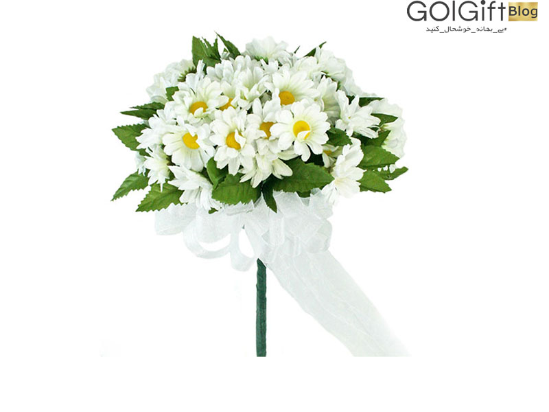 گل گیفت | دسته گل عروس با گل مینا
