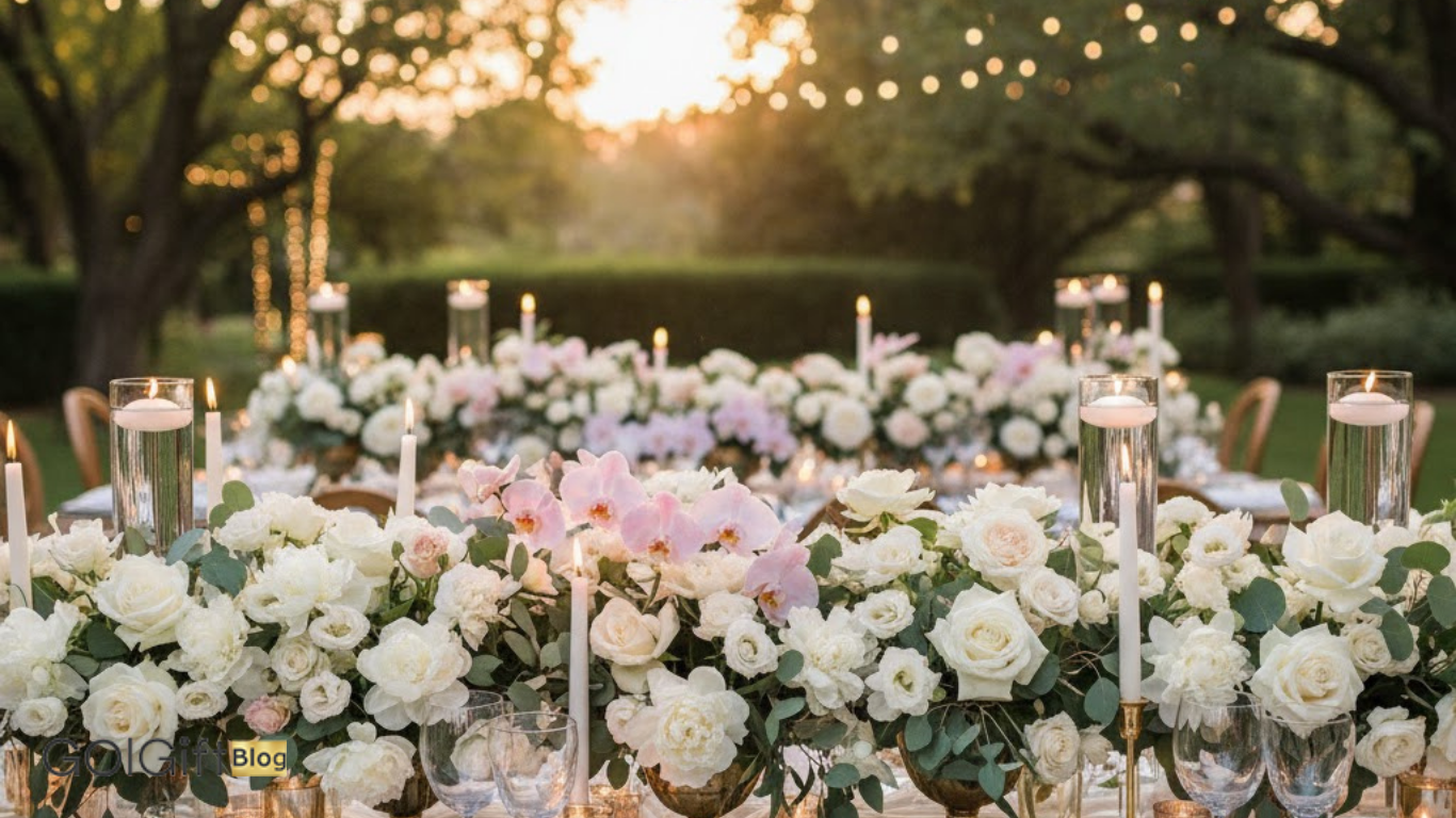 گل گیفت | گل آرایی میز عروسی؛ بهترین ایده ها و گل های شیک برای تزیین