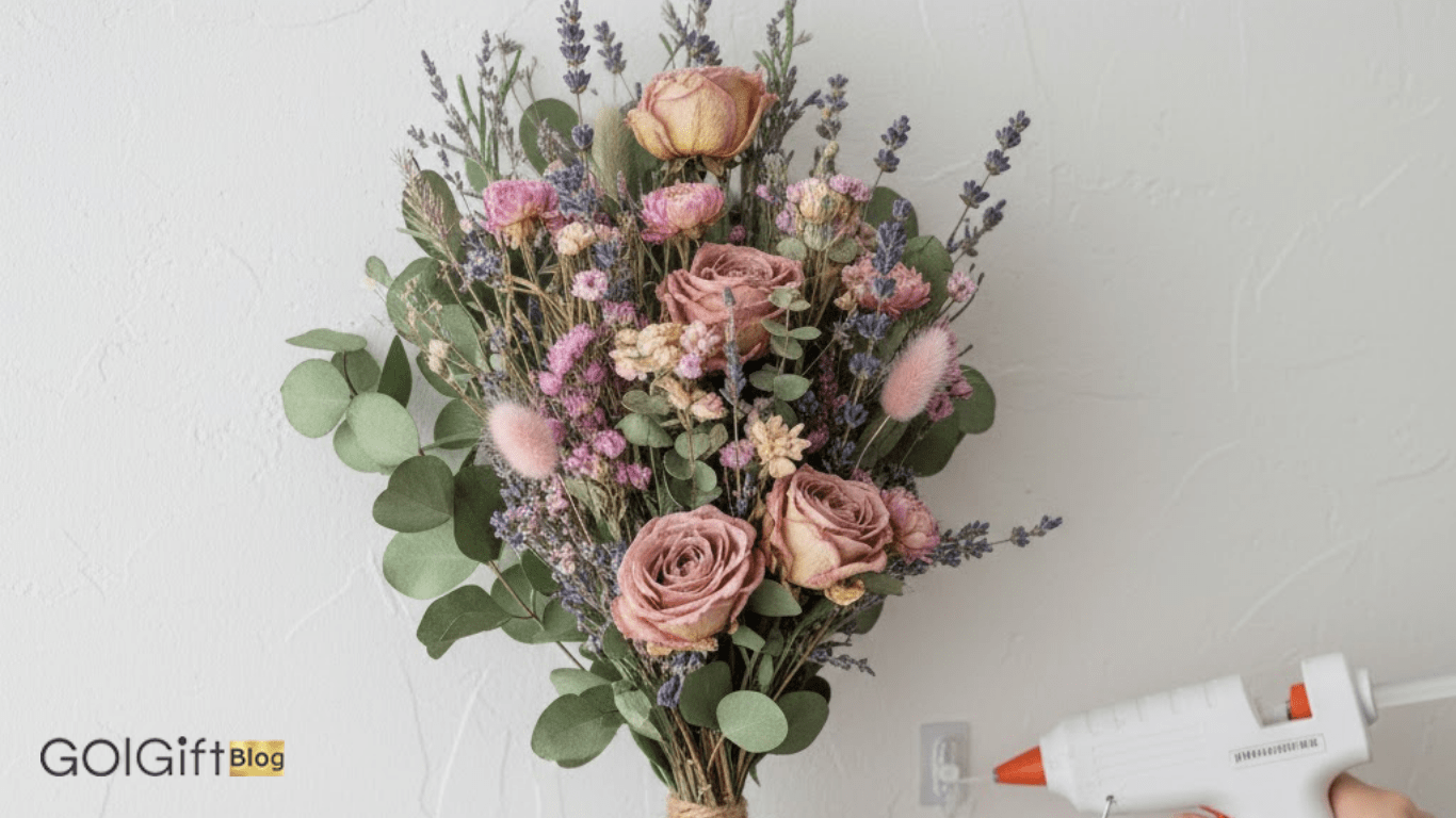 وسایل لازم برای چسباندن دسته گل به دیوار width=512 height=512 border=0