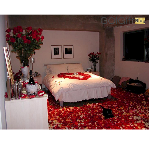 ایده برای تزیین اتاق خواب با گل width=512 height=512 border=0