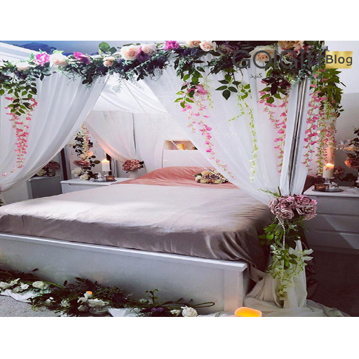 ایده برای تزیین اتاق خواب با گل width=512 height=512 border=0