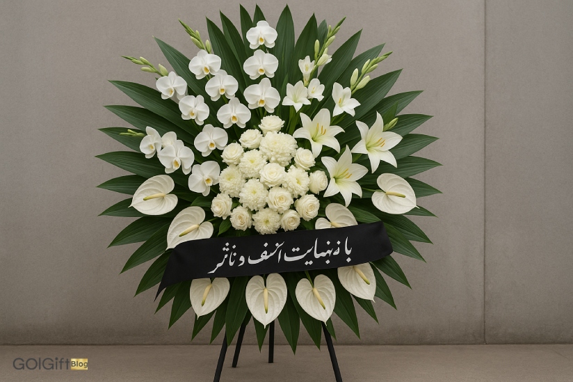 جدیدترین مدل‌های تاج گل ترحیم لاکچری width=512 height=512 border=0