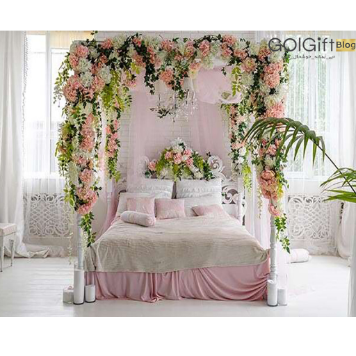 ایده برای تزیین اتاق خواب با گل width=512 height=512 border=0