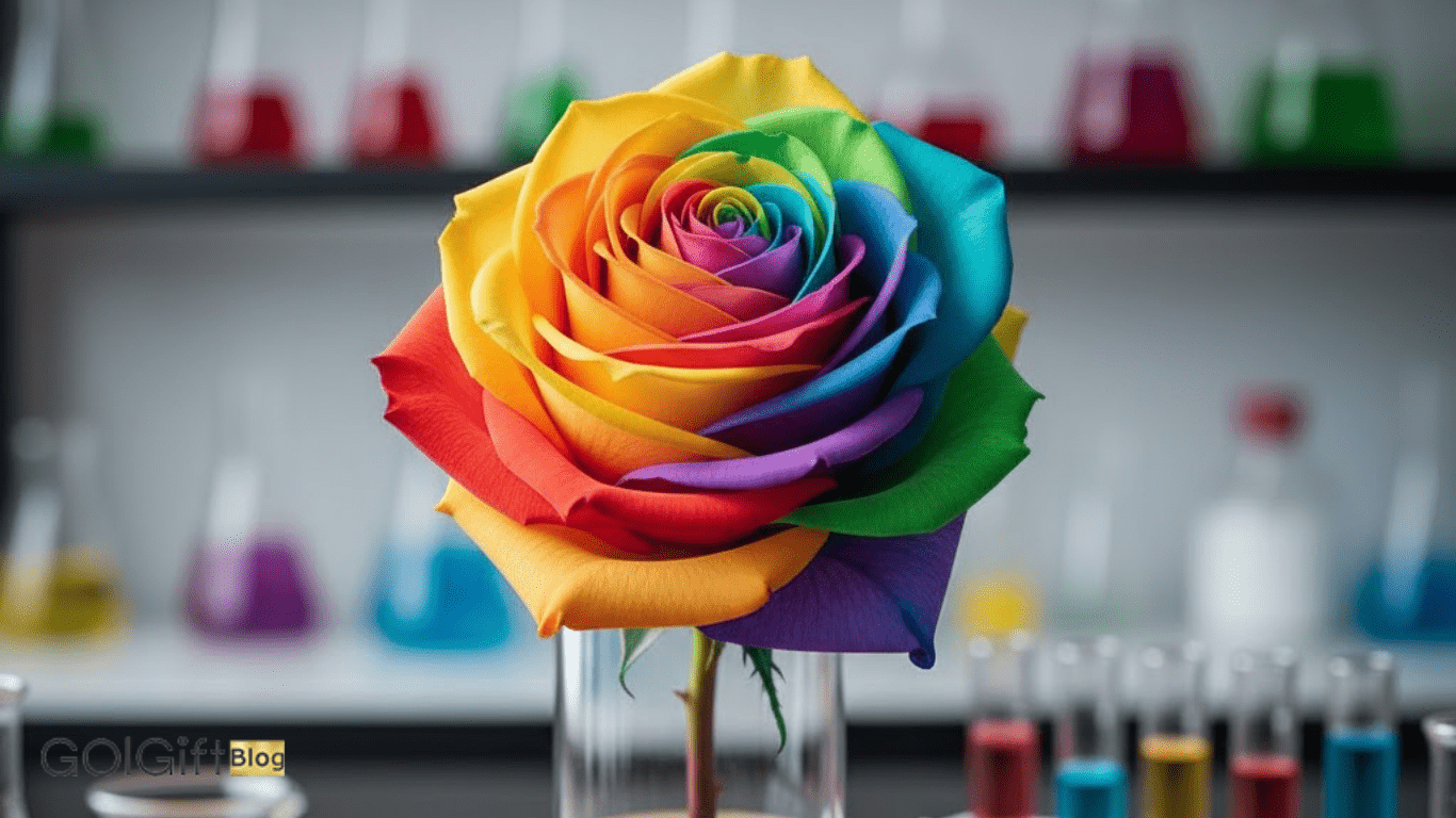 ایده هایی برای استفاده از گل رز هفت رنگ در هدیه تولد و سورپرایزها width=512 height=512 border=0